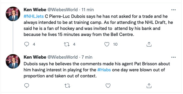 Pat Brisson et Pierre-Luc Dubois prennent vraiment les journalistes pour des CAVES...