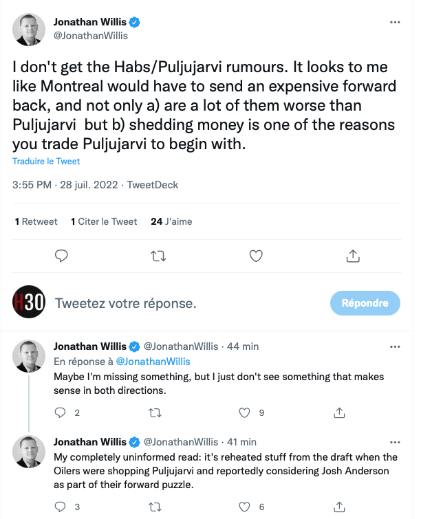 Rumeurs sur Jesse Puljujarvi à Montréal: selon THE ATHLETIC...