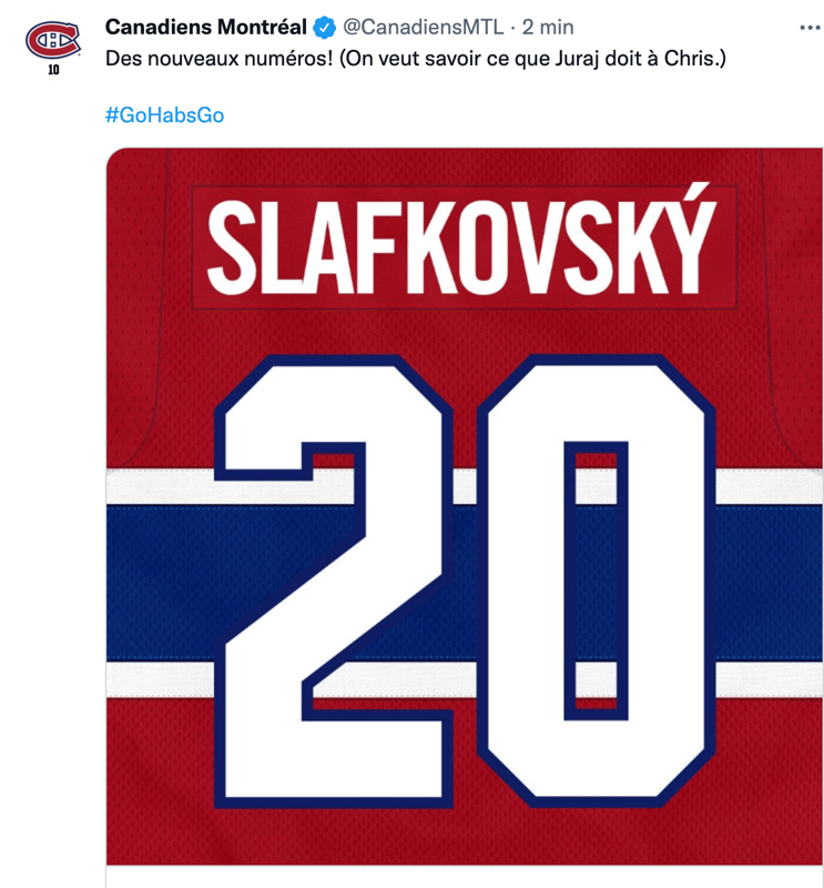 Slafkovsky commencera la saison à MONTRÉAL
