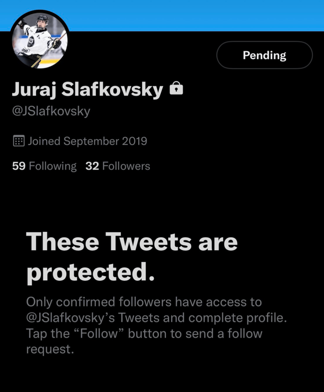 Juraj Slafkovsky décide de rendre son compte TWITTER PRIVÉ.!!!!