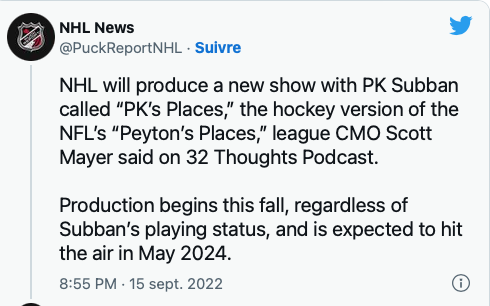 PK Subban n'a pas juste mendié Montréal...