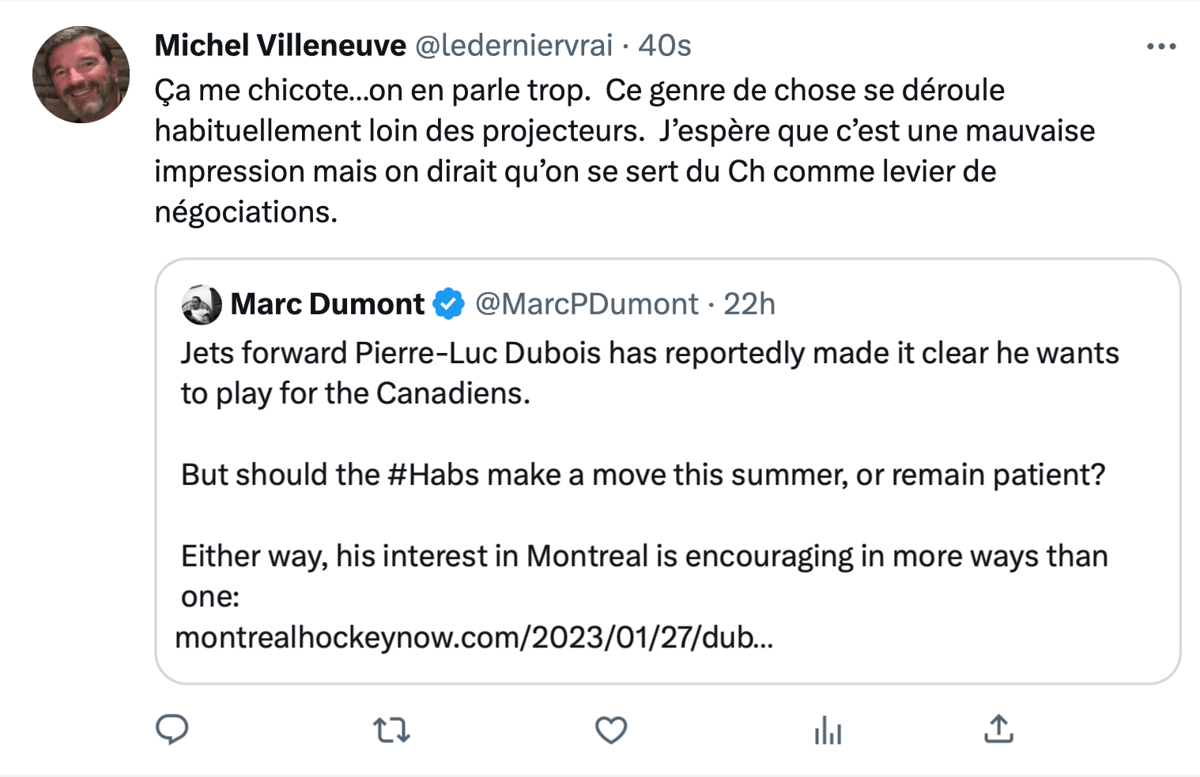 Montréal ne le PARDONNERAIT jamais à Pierre-Luc Dubois