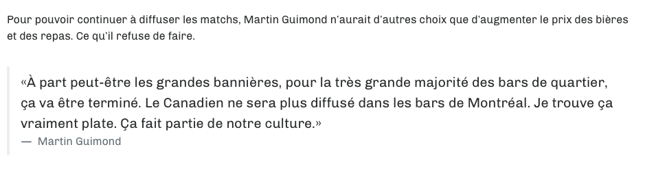 10 000$ pour diffuser les matchs de cette équipe de PERDANTS????