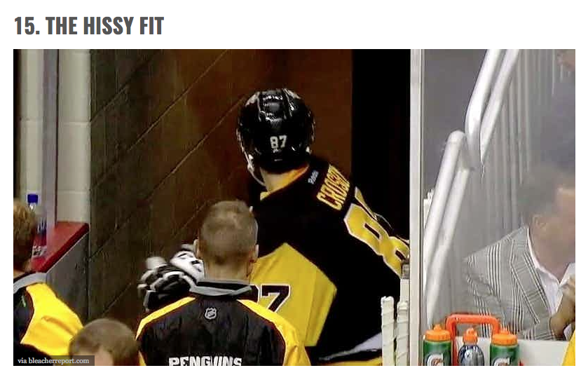15 preuves que Sidney Crosby n'est pas un SAINT...