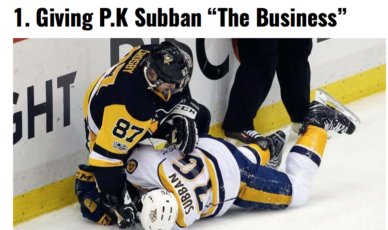 15 preuves que Sidney Crosby n'est pas un SAINT...
