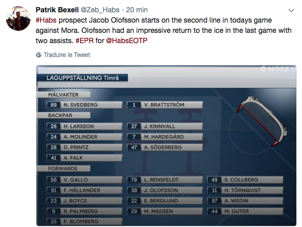 À 18 ans, centre du 2e trio, dans une ligue d'hommes...