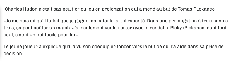 À écouter les joueurs du CH...Ils ont compris qu'ils étaient de VRAIS PLOMBIERS...