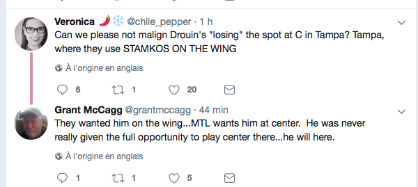 À tous les HATERS qui affirment que Jonathan Drouin a perdu son poste de CENTRE à Tampa..