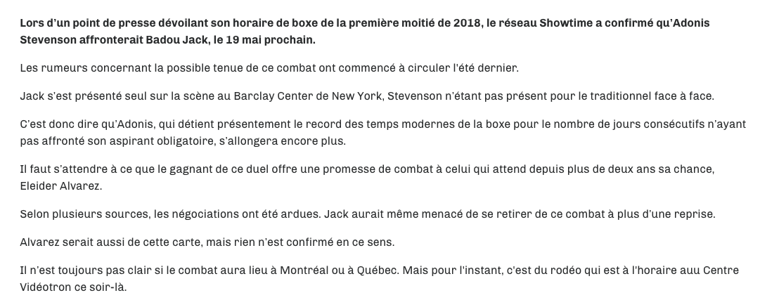 ADONIS STEVENSON et Jeremy Filosa ont HUMILIÉ Jean-Charles Lajoie...