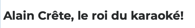 Alain Crête se RIDICULISE...En chantant une chanson d'amour...