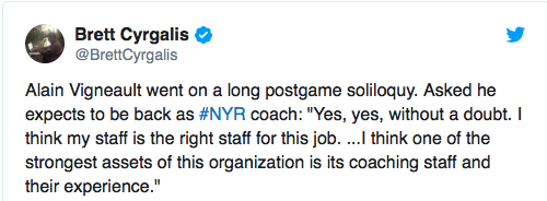 Alain Vigneault a MANIPULÉ les journalistes de New York....