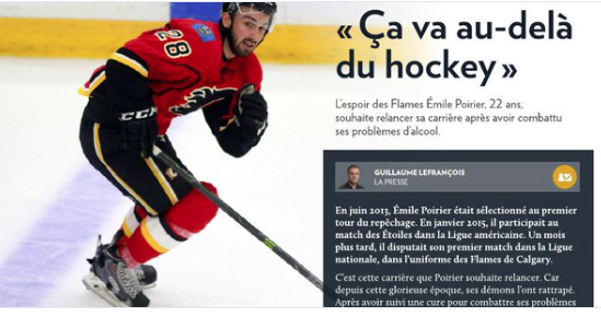 Alex Galchenyuk a fait exactement comme Émile Poirier..