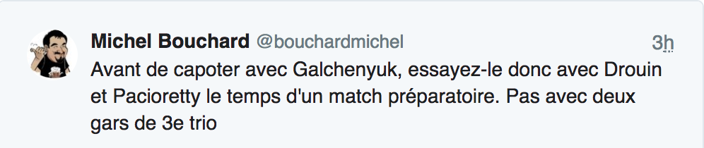 Alex Galchenyuk passe un mauvais quart d'heure mais...