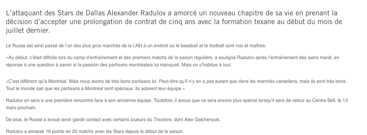  Alex Radulov essaie de faire PITIÉ..Mais sérieux..