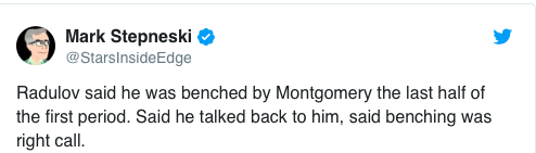 Alex Radulov s'est ENGUEULÉ avec son coach..