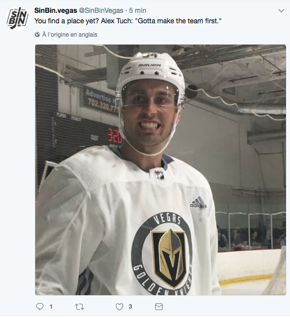 Alex Tuch la CARTE CACHÉE de Vegas?