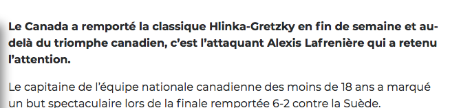 Alexis Lafrenière n'est pas comme Bergevin..