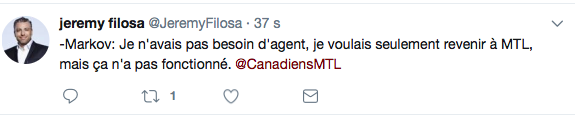 Andrei Markov au bord des larmes...Marc Bergevin paraît comme un MONSTRE...