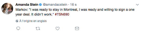 Andrei Markov confirme...Qu'il était PRÊT à accepter UN AN...