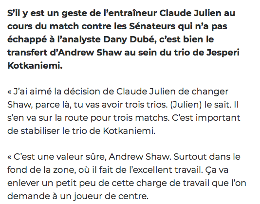 Andrew Shaw LA VALEUR SÛRE...