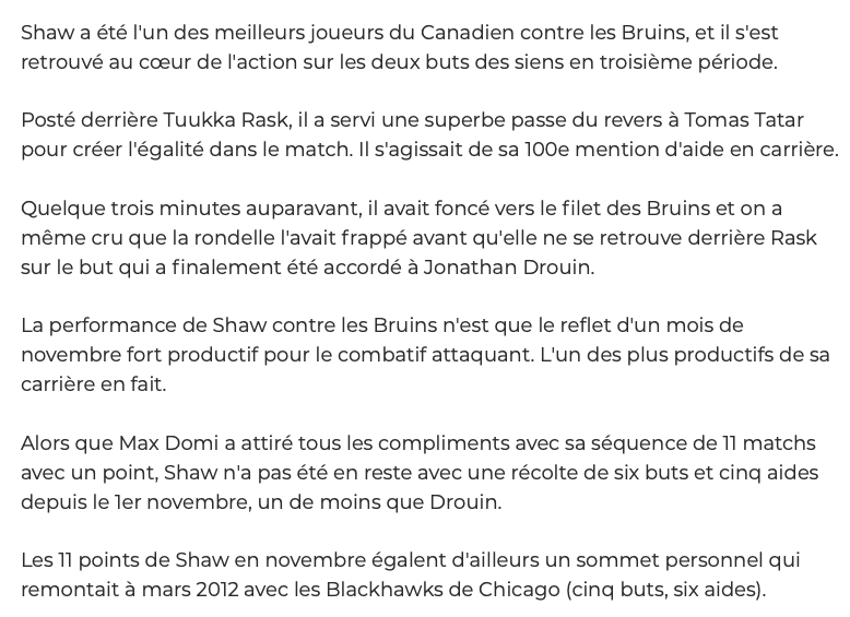 Andrew Shaw se prend pour le CAPITAINE...