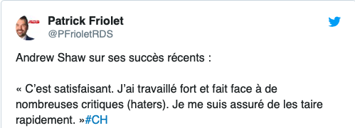 Andrew Shaw s'en prend à ses HATERS...