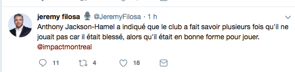 Anthony Jackson-Hamel cherche des POUX à l'IMPACT!!!!