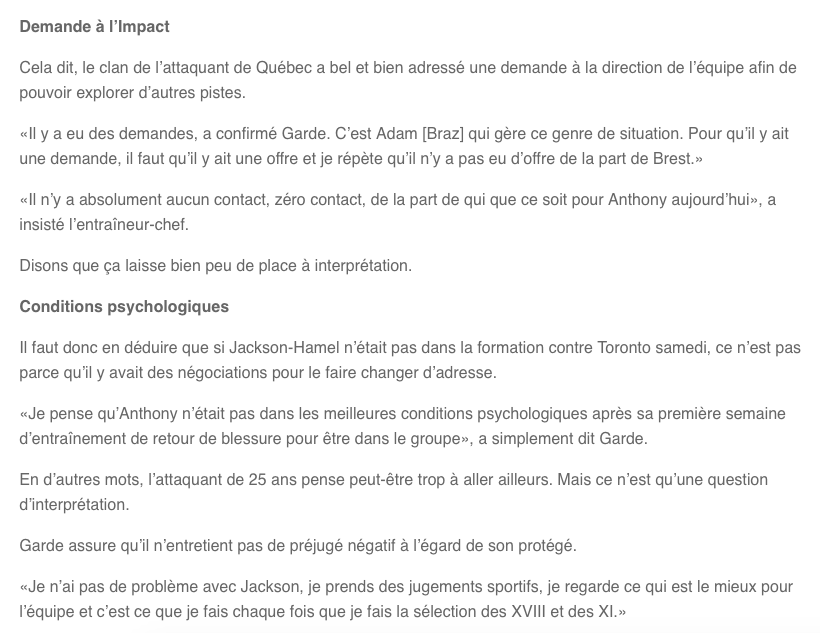 Anthony Jackson-Hamel pris la main dans le SAC!!!! Un MENTEUR PATHOLOGIQUE!!!!!