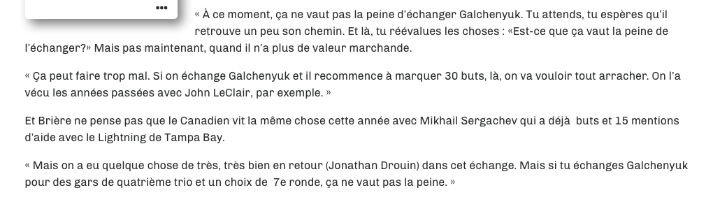 Après avoir CRACHÉ sur Michel Therrien...Daniel Brière joue au DG..