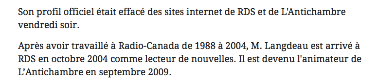 Arrestation de Langdeau: Ok, le gars portait des chemises TURQUOISES du DIX-TRENTE....mais....