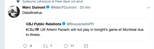 Artemi Panarin bientôt échangé: Les Blue Jackets auraient pu juste avouer..