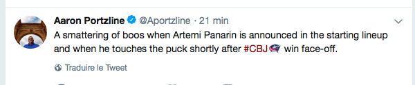 Artemi Panarin HUÉ à Columbus!!!!!
