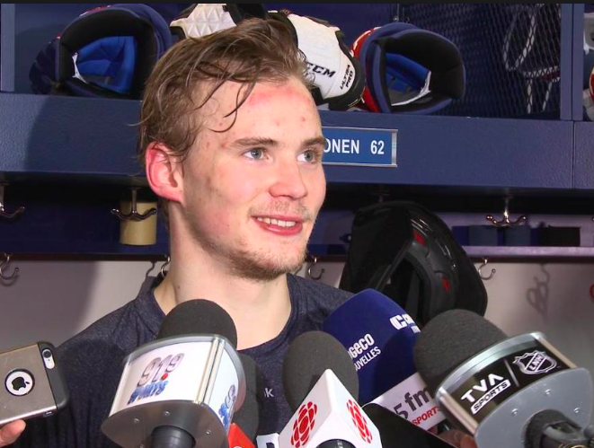 Artturi Lehkonen veut que le CH TANK pour Rasmus Dahlin...