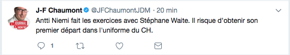  ATTACHE ta TUQUE..Antti Niemi devant le NET ce soir...