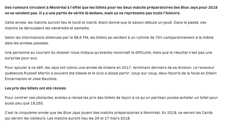 Attention Montréal...Ne faites pas comme Québec avec les Nordiques...