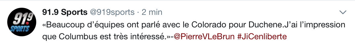 Au tour de Pierre Lebrun de penser que Duchene...