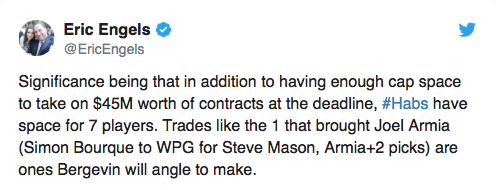 Au tour de Sportsnet, de dire que le plan de Bergevin...