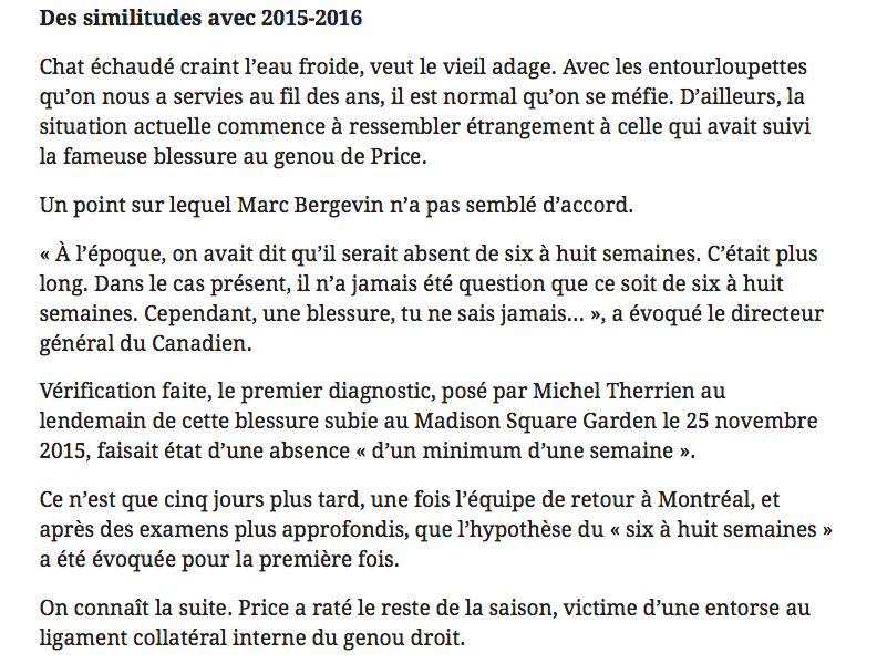 Au tour du Journal de Montréal..De traiter le CH et Carey Price..De MENTEURS...