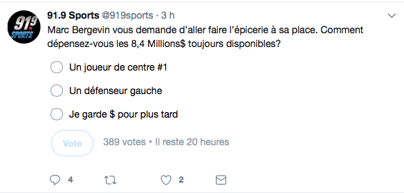 Avec ce CASH...On le donne au 91,9 Sports..