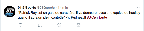 Avec le contrat de 5 ans de Claude Julien..Il faut oublier Patrick Roy?