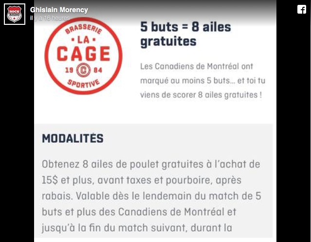 Avec le début de saison, même la Cage aux sports, a peur du CH...