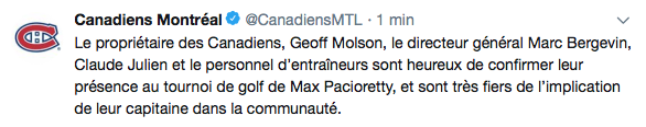 AYOYE...Ça, ça met fin aux rumeurs sur Pacioretty !!!