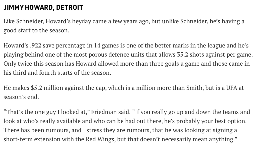 AYOYE...Charlie Lindgren, un candidat pour les Flames, selon Sportsnet...