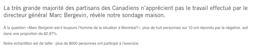 AYOYE...Pire qu'on pensait pour Marc Bergevin...