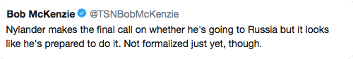 AYOYE...Selon Bob McKenzie, William Nylander...