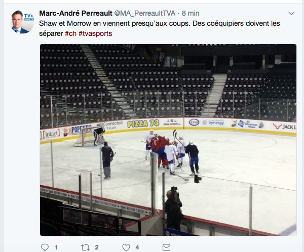 BATAILLE À L'ENTRAÎNEMENT du CH!!!!