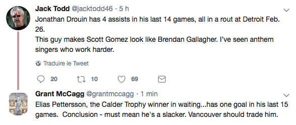 BEAU CAVE...Il compare Drouin, avec une recrue de 20 ans...