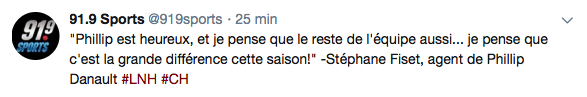 BEN OUI...Après avoir pissé dans les oreilles des journalistes, l'agent de Danault...