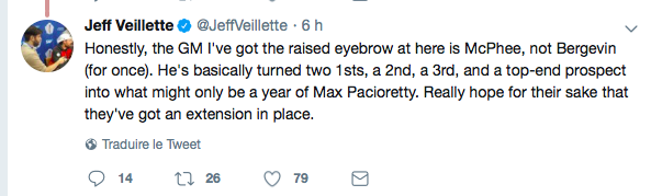Bergevin le MÉCHANT, Pacioretty l'HYPOCRITE, McPhee le CROSSÉ...