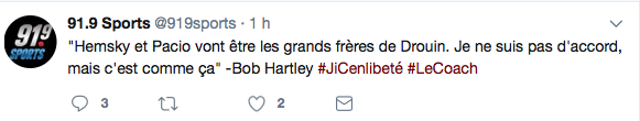 Bob Hartley veut tellement la JOB de COACH du CH...